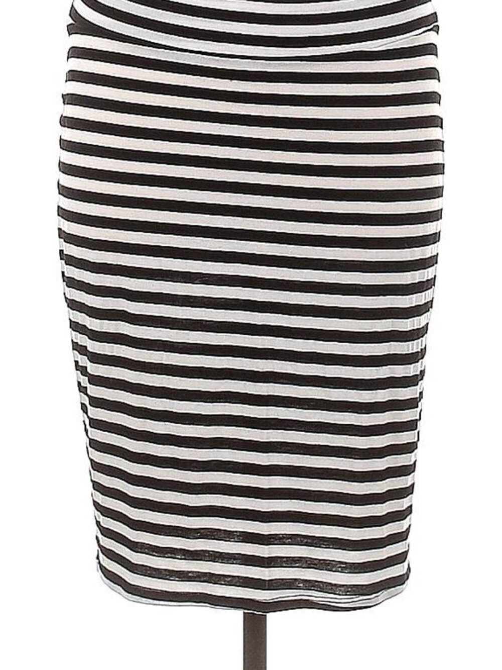 Black and white striped skirt